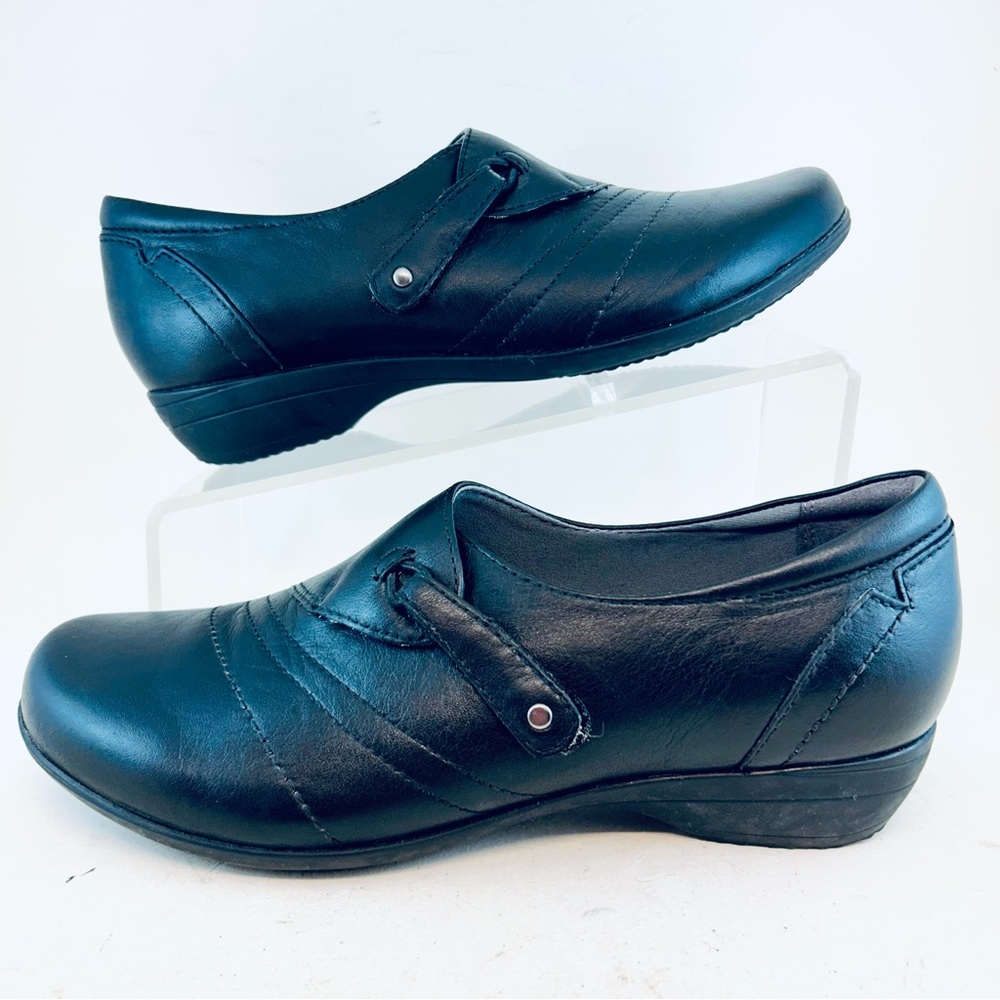 Dansko Black Milled Nappa Franny Adjustable Slip On Loafers EU 39 8.5 9 - Picture 5 of 11